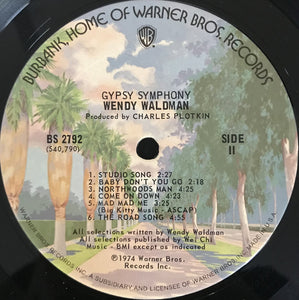 Wendy Waldman : Gypsy Symphony (LP, Album, San)