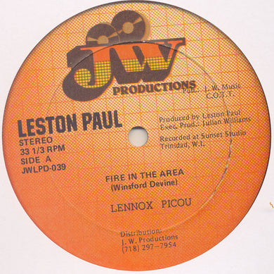 Lennox Picou / Leston Paul : Fire In The Area (12
