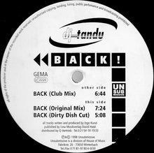 Load image into Gallery viewer, DJ Tandu : Back! (12&quot;)