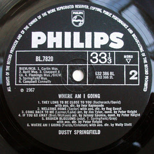 Dusty Springfield : Where Am I Going (LP, Album, Mono)