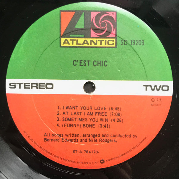 C'EST CHIC INCLUDES LE FREAK ATLANTIC RECORDS VINYL LP