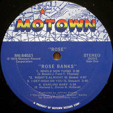 Load image into Gallery viewer, Rose Banks : Rose (LP, Album)