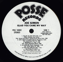 Load image into Gallery viewer, Joe Simon : Glad You Came My Way (LP, Album, Promo)