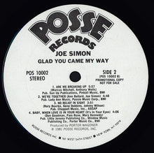 Load image into Gallery viewer, Joe Simon : Glad You Came My Way (LP, Album, Promo)