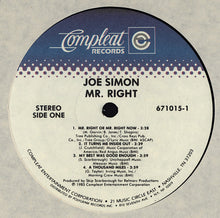 Load image into Gallery viewer, Joe Simon : Mr. Right (LP, Album, Spe)