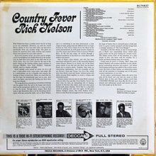 Load image into Gallery viewer, Rick Nelson* : Country Fever (LP, Album, Glo)