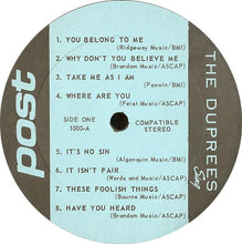Load image into Gallery viewer, The Duprees : The Duprees Sing (LP, Comp)