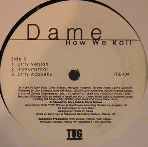 Dame Four : How We Roll (12")