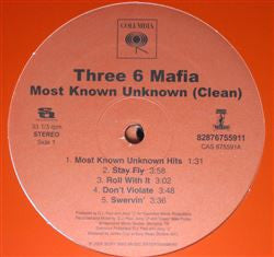 Three 6 Mafia : Most Known Unknown (Clean) (2xLP, Album, Promo, Cle)