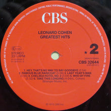 Load image into Gallery viewer, Leonard Cohen : Greatest Hits (LP, Comp, RE)