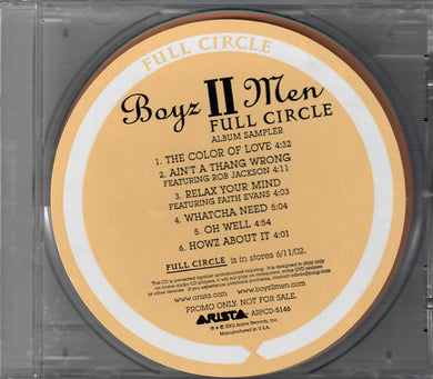 Boyz II Men : Full Circle (Album Sampler) (CD, Promo, Smplr)