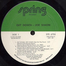 Load image into Gallery viewer, Joe Simon : Get Down (LP, Album)