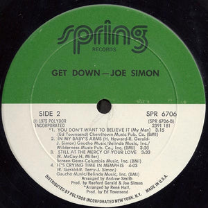 Joe Simon : Get Down (LP, Album)