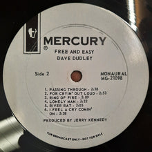 Load image into Gallery viewer, Dave Dudley : Free And Easy (LP, Album, Mono, Promo)