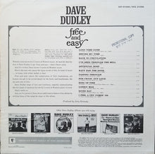 Load image into Gallery viewer, Dave Dudley : Free And Easy (LP, Album, Mono, Promo)