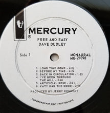 Load image into Gallery viewer, Dave Dudley : Free And Easy (LP, Album, Mono, Promo)