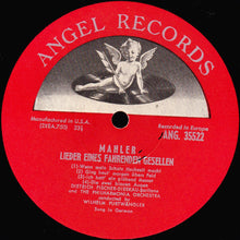 Load image into Gallery viewer, Gustav Mahler / Johannes Brahms - Dietrich Fischer-Dieskau, Hertha Klust, Philharmonia Orchestra : Songs Of A Wayfarer (Lieder Eines Fahrenden Gesellen) / Seven Songs, Op.32 (LP, Album, Mono)