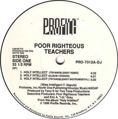 Poor Righteous Teachers : Holy Intellect / Self-Styled Wisdom (12