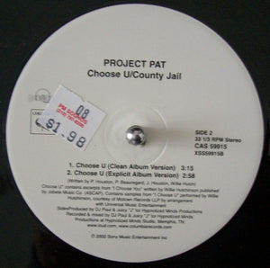 Project Pat : Choose U / County Jail (12")