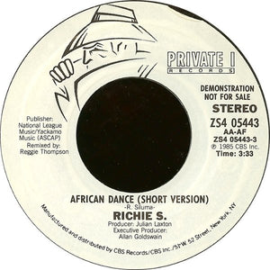 Richie S.* : African Dance (7", Single, Promo)