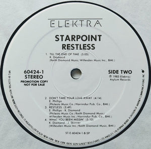 Starpoint : Restless (LP, Album, Promo, SP)