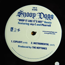 Load image into Gallery viewer, Snoop Dogg : Drop It Like It&#39;s Hot (Remix) (12&quot;, Promo)