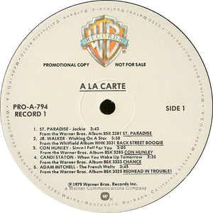 Various : A La Carte (2xLP, Comp, Promo)