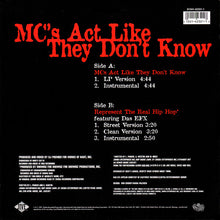 Load image into Gallery viewer, KRS ONE* : MC&#39;s Act Like They Don&#39;t Know (12&quot;)