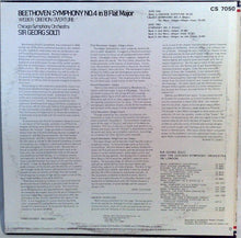 Load image into Gallery viewer, Ludwig Van Beethoven / Carl Maria von Weber / The Chicago Symphony Orchestra / Georg Solti : Symphony No. 4 In B Flat Major · Oberon Overture (LP)