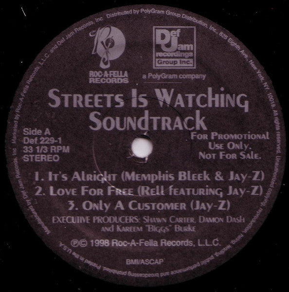 Various : Streets Is Watching Soundtrack (2xLP, Comp, Promo, Cle)