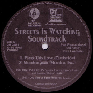 Various : Streets Is Watching Soundtrack (2xLP, Comp, Promo)