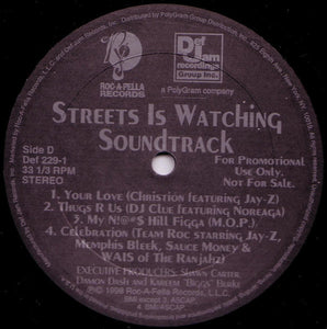 Various : Streets Is Watching Soundtrack (2xLP, Comp, Promo)