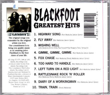 Load image into Gallery viewer, Blackfoot (3) : Greatest Hits (CD, Comp, RP)