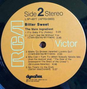 The Main Ingredient : Bitter Sweet (LP, Album, Ind)