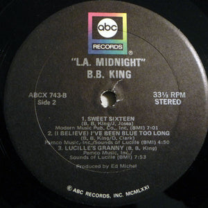 B.B. King : L.A. Midnight (LP, Album, Tru)