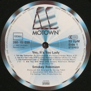 Smokey Robinson : Yes It's You Lady (LP, Album)