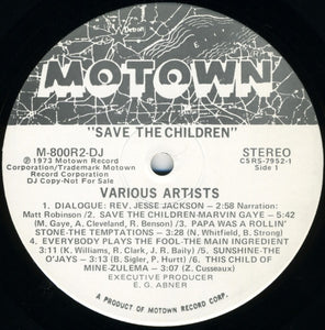 Various : Save The Children (2xLP, Promo, Gat)