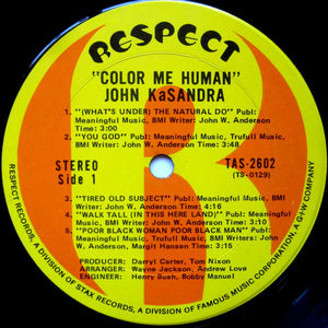 John KaSandra : Color Me Human (LP, Album)