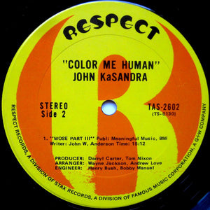 John KaSandra : Color Me Human (LP, Album)