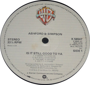 Ashford & Simpson : Is It Still Good To Ya (LP, Album, Lyr)