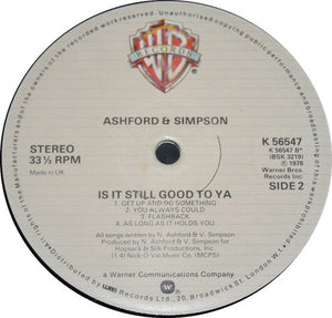 Ashford & Simpson : Is It Still Good To Ya (LP, Album, Lyr)