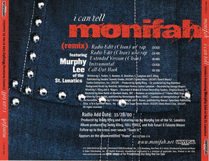 Monifah Featuring Murphy Lee Of The St. Lunatics* : I Can Tell (Remix) (CD, Promo)