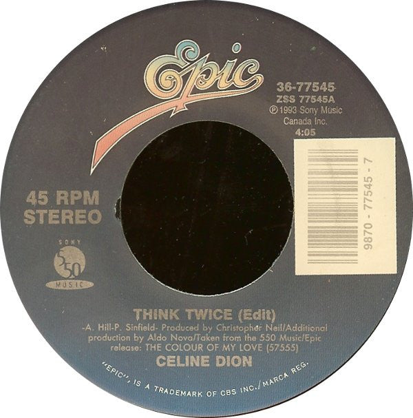 Celine Dion* : Think Twice (7
