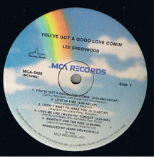 Load image into Gallery viewer, Lee Greenwood : You've Got A Good Love Comin' (LP, Album, Pin)
