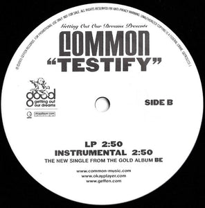 Common : Testify (12", Promo)