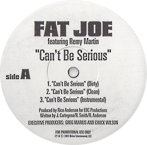 Fat Joe Featuring Remy Martin / Moe Mansun : Can't Be Serious / What They Talkin' Bout (12