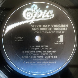Stevie Ray Vaughan & Double Trouble : Couldn't Stand The Weather (LP, Album, Pit)