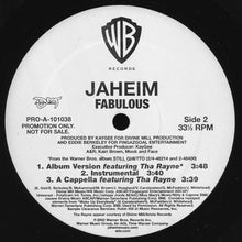 Load image into Gallery viewer, Jaheim : Fabulous (12&quot;, Promo)