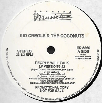 Kid Creole And The Coconuts : People Will Talk (LP Version B/W Club Mix) (12