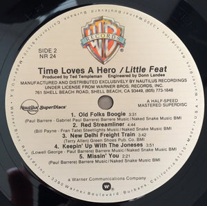 Little Feat : Time Loves A Hero (LP, Album, RE, RM, Hal)